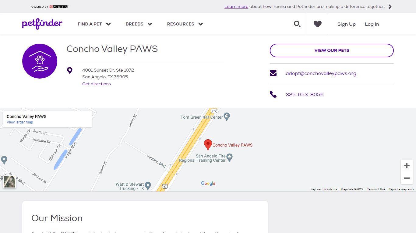 Pets for Adoption at Concho Valley PAWS, in San Angelo, TX - Petfinder